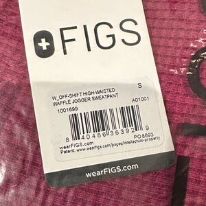 NWT Figs Waffle Jogger Sweatpants in Dark Pink